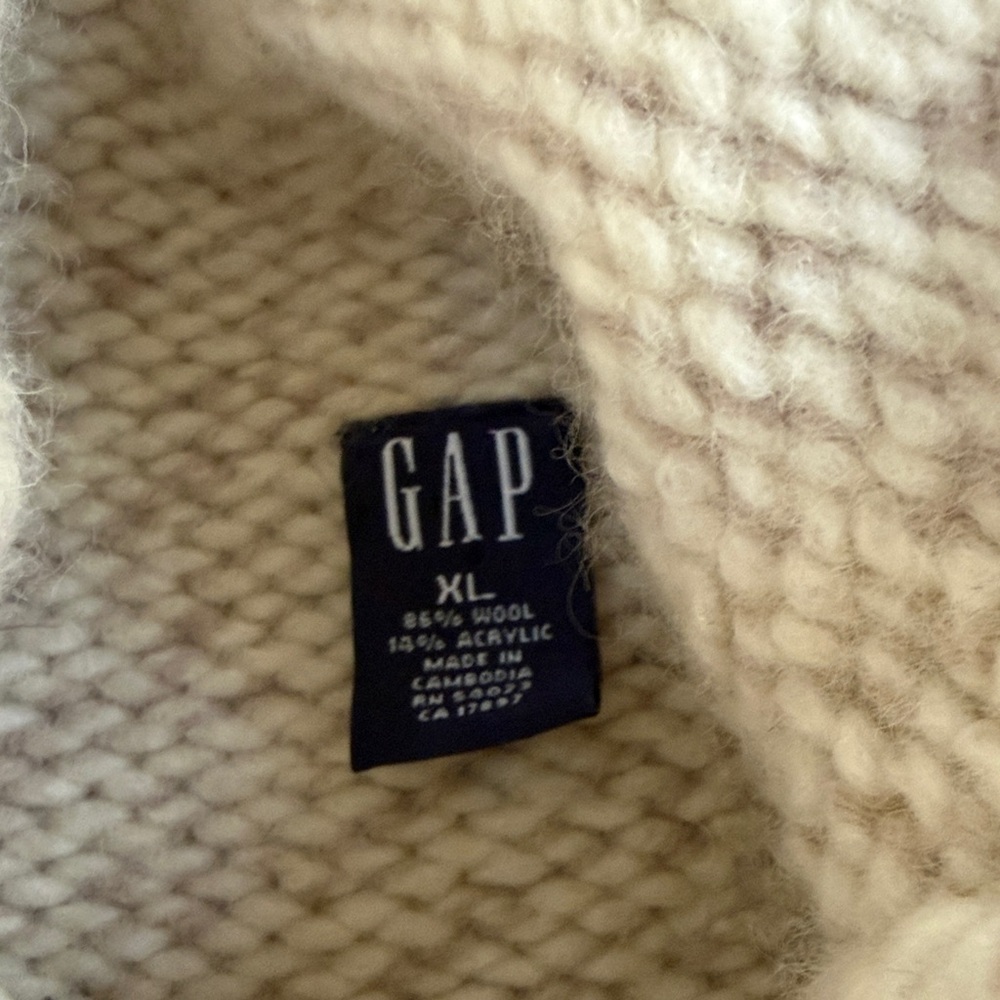Vintage GAP Wool Turtleneck Sweater - Size M - Picture 3 of 8